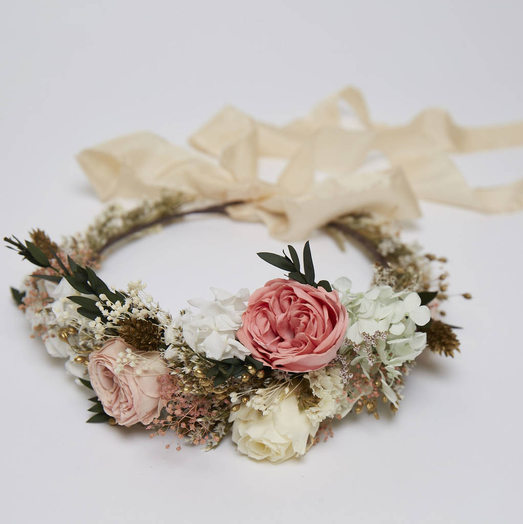 Ava Crown With Silk Ribbons By Sophie and Luna | notonthehighstreet.com