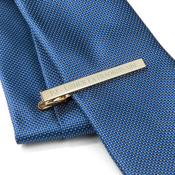Personalised Gold Plated Tie Clip, 2 of 4