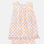 Girls Cotton Short Frilly Pyjama Set In Fox Print, thumbnail 3 of 6