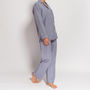 Women's Pyjamas In Ash Grey Herringbone Flannel, thumbnail 3 of 4