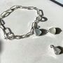 Carved Aquamarine Paperclip Chain Bracelet, thumbnail 5 of 7