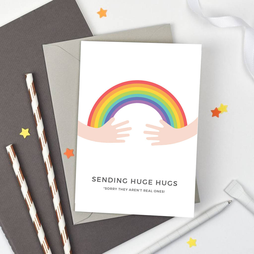 Sending Huge Hugs Rainbow Card, 1 of 2