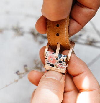 'Posie' Leather Smartwatch Strap; Handmade Watch Band, 3 of 8