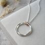 Sterling Silver Circles Necklace, thumbnail 1 of 5