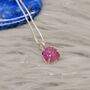 Raw Ruby Pendant Sterling Silver Chain Necklace, thumbnail 4 of 12