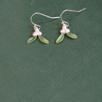 Mistletoe Christmas Drop Earrings, 7 of 7