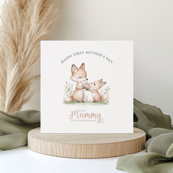 Customisable First Mother's Day Card: Fox Design, 4 of 5