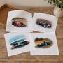 Set Of Four Handkerchiefs With F1 Racing Car Illustrations, thumbnail 1 of 12