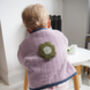 Baby And Child's Quilted Coat With Daisy Flower, thumbnail 2 of 9