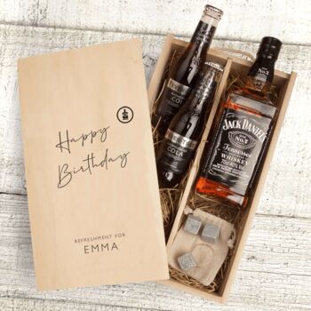 Personalised Jack Daniels Whiskey Gift Set, 2 of 8