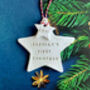 Personalised Star First Christmas Decoration, thumbnail 3 of 4
