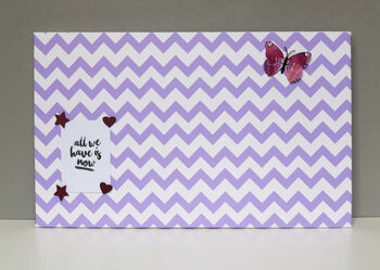 Lilac Chevron Magnetic Noticeboard, 2 of 2