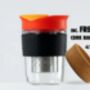 Tea Rex Travel Mug With Infuser Built In Orange Lid, thumbnail 1 of 5