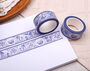 Blue Tile Washi Tape Eco Friendly Paper Masking Tape, thumbnail 1 of 2
