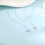 Sterling Silver Dragonfly Long Ear Threaders, thumbnail 3 of 7