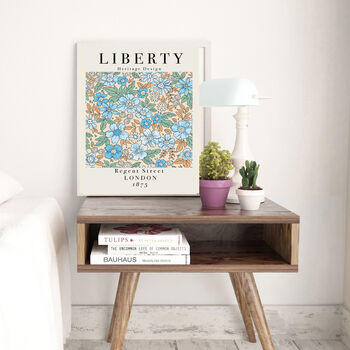 Liberty Retro Blue Art Print, 5 of 6