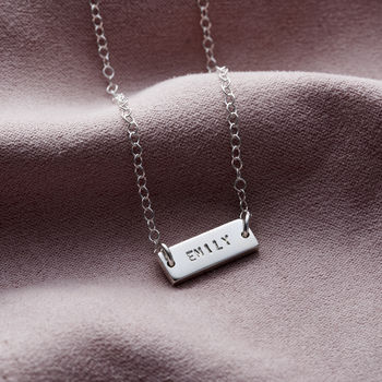 Personalised Mini Message Bar Necklace, 4 of 7