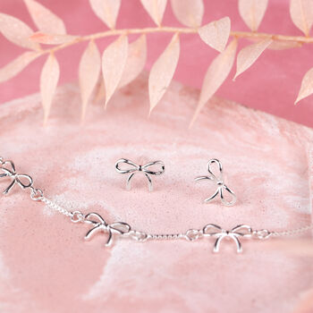 Friendship Bow Bracelet And Matching Earrings Set, 5 of 6