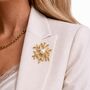 Faux Pearl And Metal Brooch, thumbnail 1 of 2