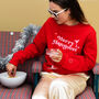 Merry Hangover Slogan Christmas Jumper Sweatshirt, thumbnail 1 of 7