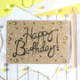 Happy Birthday Card, Hand Lettered Card With Stars, thumbnail 1 of 5