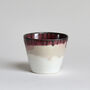 Handmade Japanese Beaker Mug Cherry X White, thumbnail 5 of 7