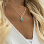 Turquoise And Silver Pendant Necklace, thumbnail 3 of 5