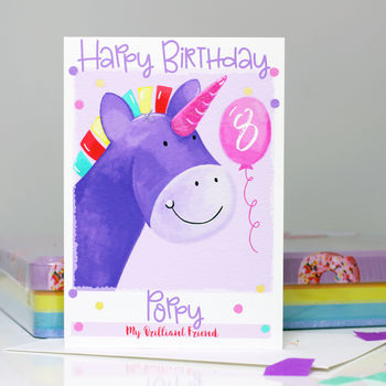 Personalised Unicorn Relation Birthday Card, 5 of 10