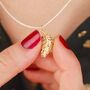18ct Gold Floating Feather Necklace, thumbnail 2 of 10