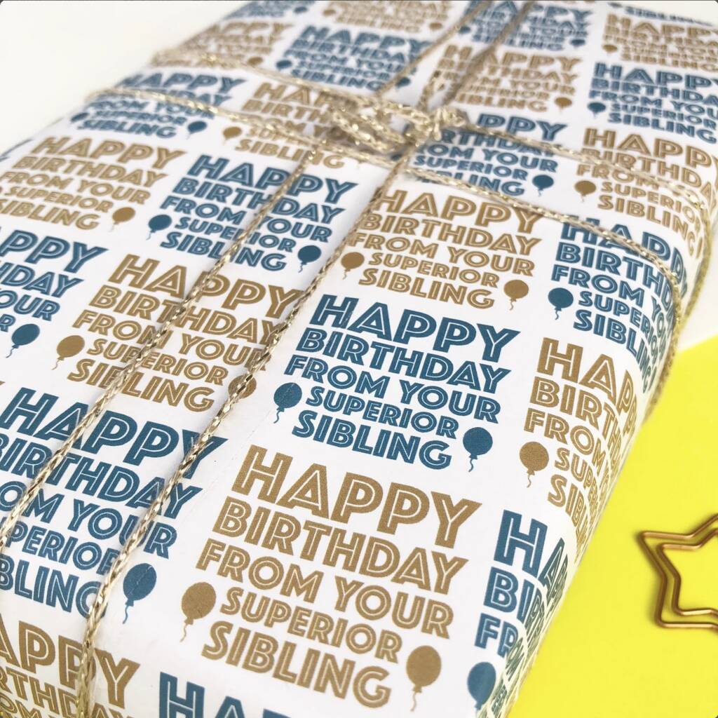 Superior Sibling Wrapping Paper, 1 of 6
