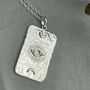 Sterling Silver Moonstone Ladies Necklace Evil Eye Moon, thumbnail 8 of 12
