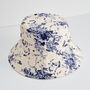Beth Bucket Hat Blooming Toile Blue, thumbnail 2 of 4