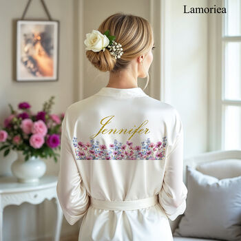 Personalised Women Satin Robe, 7 of 7