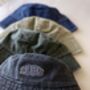 Personalised Varsity Year Vintage Denim Bucket Hat, thumbnail 3 of 6