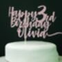 Personalised Birthday Glitter Cake Topper, thumbnail 2 of 3