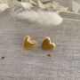 Mustard Yellow Heart Stud Earring, thumbnail 6 of 8