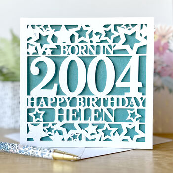 Personalised Name And Year Birthday Card, 2 of 3
