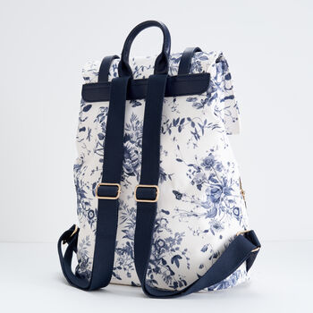 Martha Large Backpack Blooming Toile Blue, 2 of 9