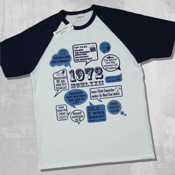 'Events Of 1972' 50th Birthday Gift T Shirt, 4 of 11