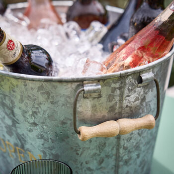 'The Bar Is Open' Ice Bucket Bottle Cooler, 5 of 7