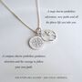 New Chapter Map And Compass Necklace – Graduation Travel Gift, thumbnail 2 of 10