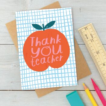 Thank You Teacher Greeting Card By Whale & Bird | notonthehighstreet.com