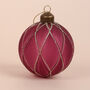 G Decor Set Of Four Glass Pink Christmas Baubles, thumbnail 2 of 6