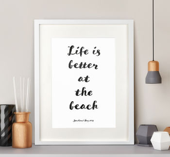 Brush Style Personalised Quote Print, 5 of 11