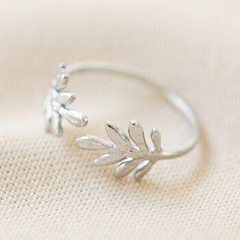 Adjustable Stainless Steel Fern Leaf Ring, 5 of 9