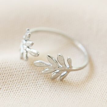 Adjustable Stainless Steel Fern Leaf Ring, 5 of 8