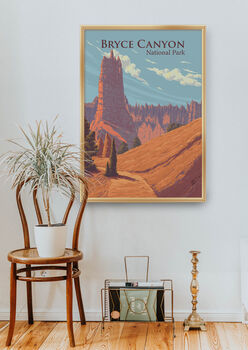 Bryce Canyon National Park USA Travel Poster Art Print, 5 of 8