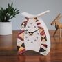 Small Clock With Geometric Argyle Chevron Pattern, thumbnail 3 of 6