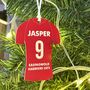 Personalised Colour Sports Shirt Christmas Decorations, thumbnail 4 of 7