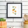 Orange Illustrated Art Print | Citrus Inspired Art, thumbnail 1 of 3